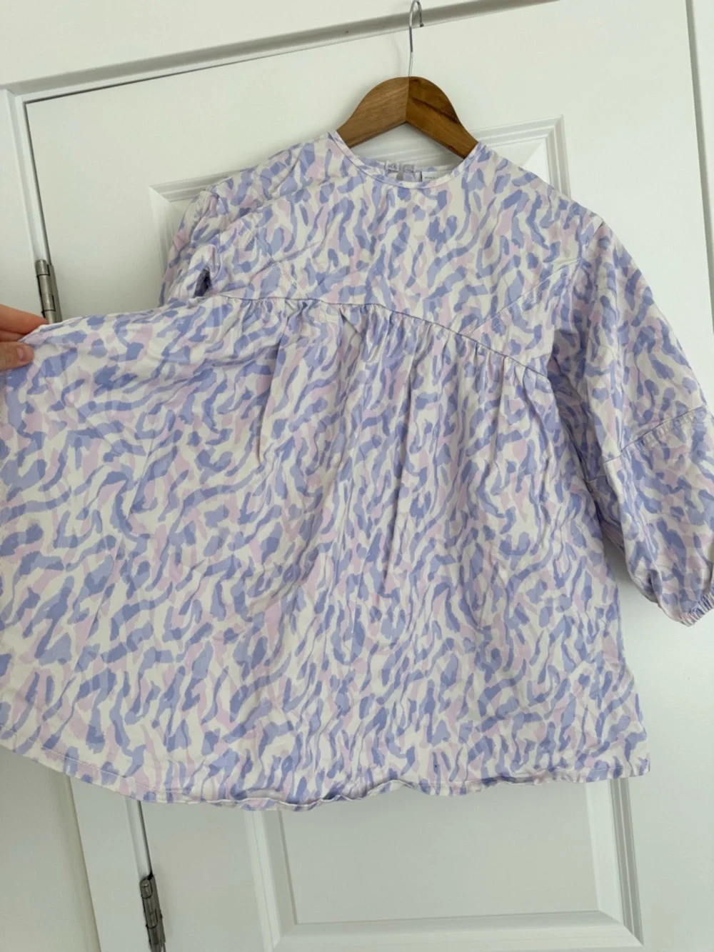 Mint Velvet Girls' Pastel Lavender Animal Print Dress 8y